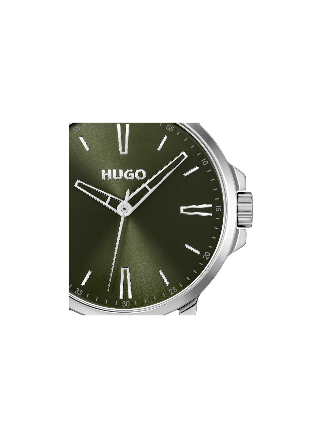 Hugo Smooth Basic Olive Green 41 mm Dial Men Analog Watch 1530442