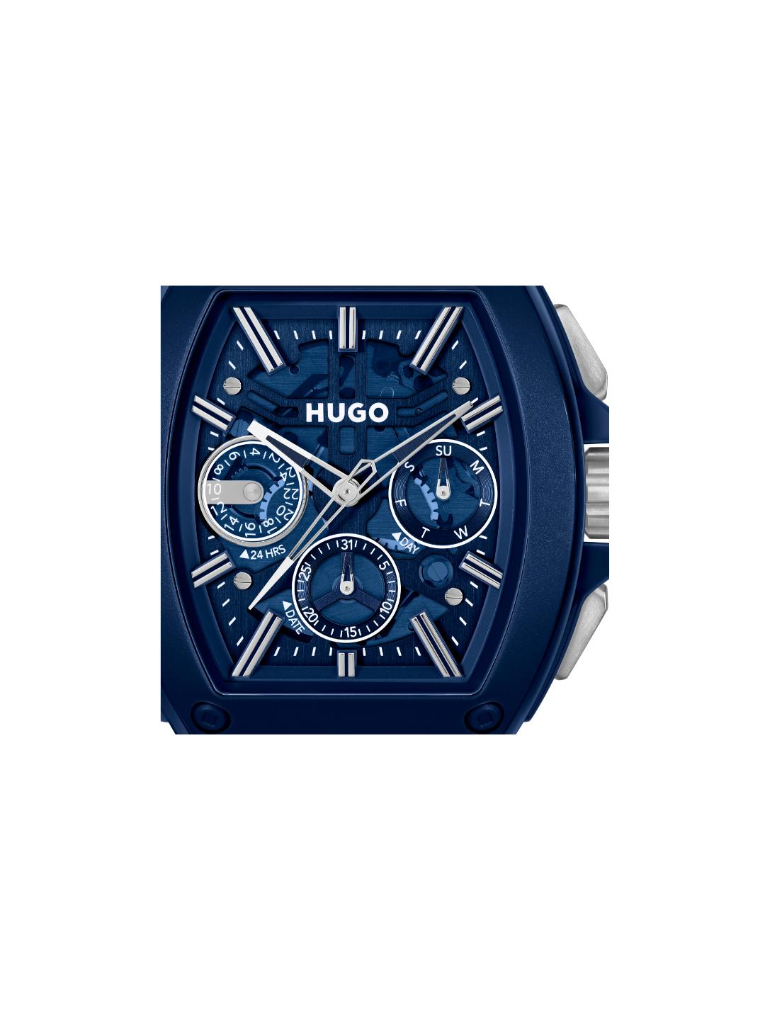 Hugo ID Skeleton Chronograph Blue 42.7 mm Dial Men Watch 1530443