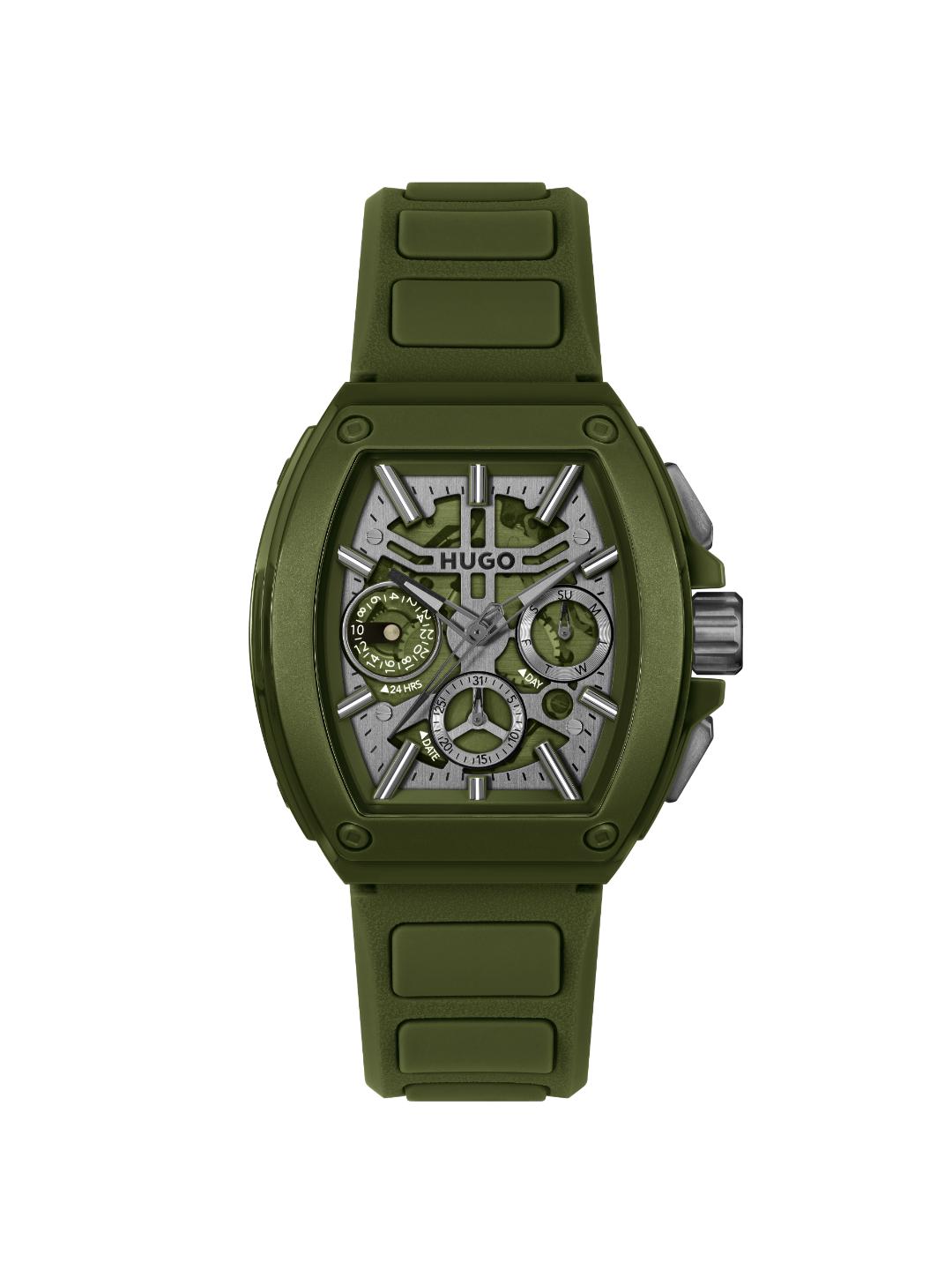Hugo ID Skeleton Chronograph Grey 42.7 mm Dial Men Watch 1530444