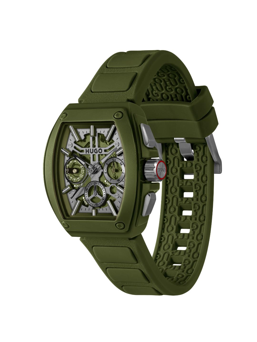 Hugo ID Skeleton Chronograph Grey 42.7 mm Dial Men Watch 1530444