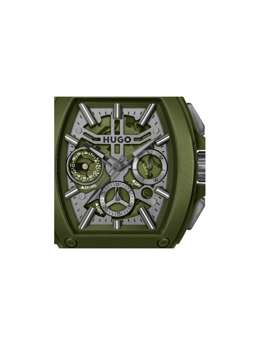 Hugo ID Skeleton Chronograph Grey 42.7 mm Dial Men Watch 1530444