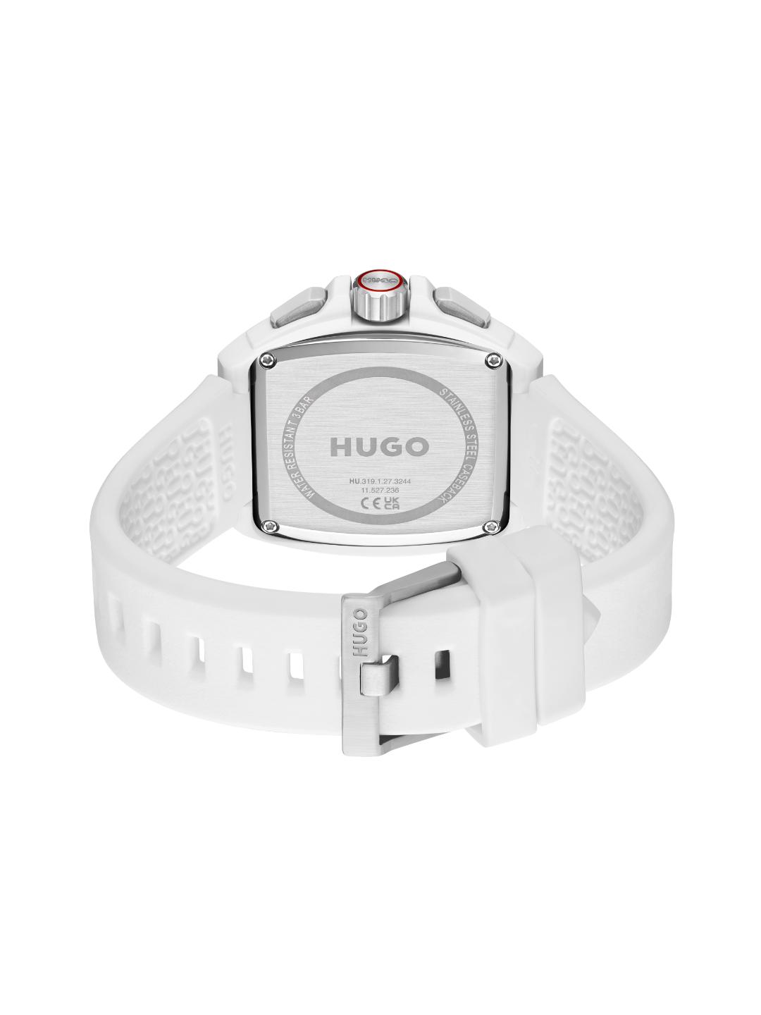 Hugo ID Skeleton Chronograph Silver White 42.7 mm Dial Men Watch 1530445