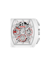 Hugo ID Skeleton Chronograph Silver White 42.7 mm Dial Men Watch 1530445