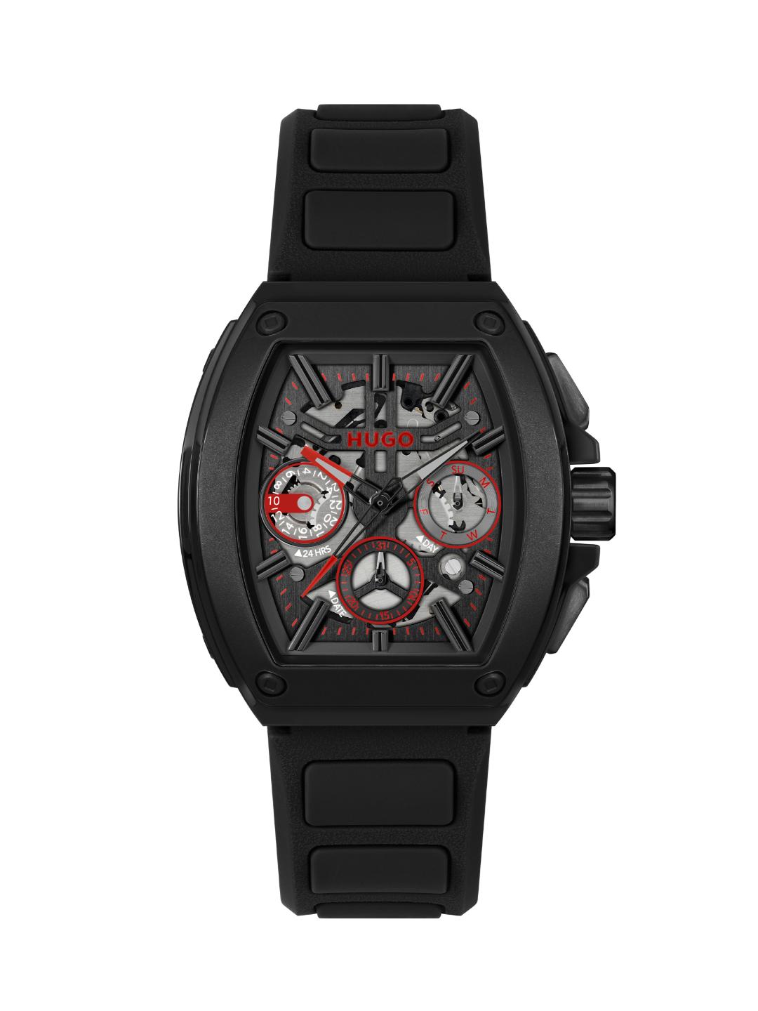 Hugo Hugo ID Skeleton Chrono Black 42.7 mm Dial Men Watch 1530446