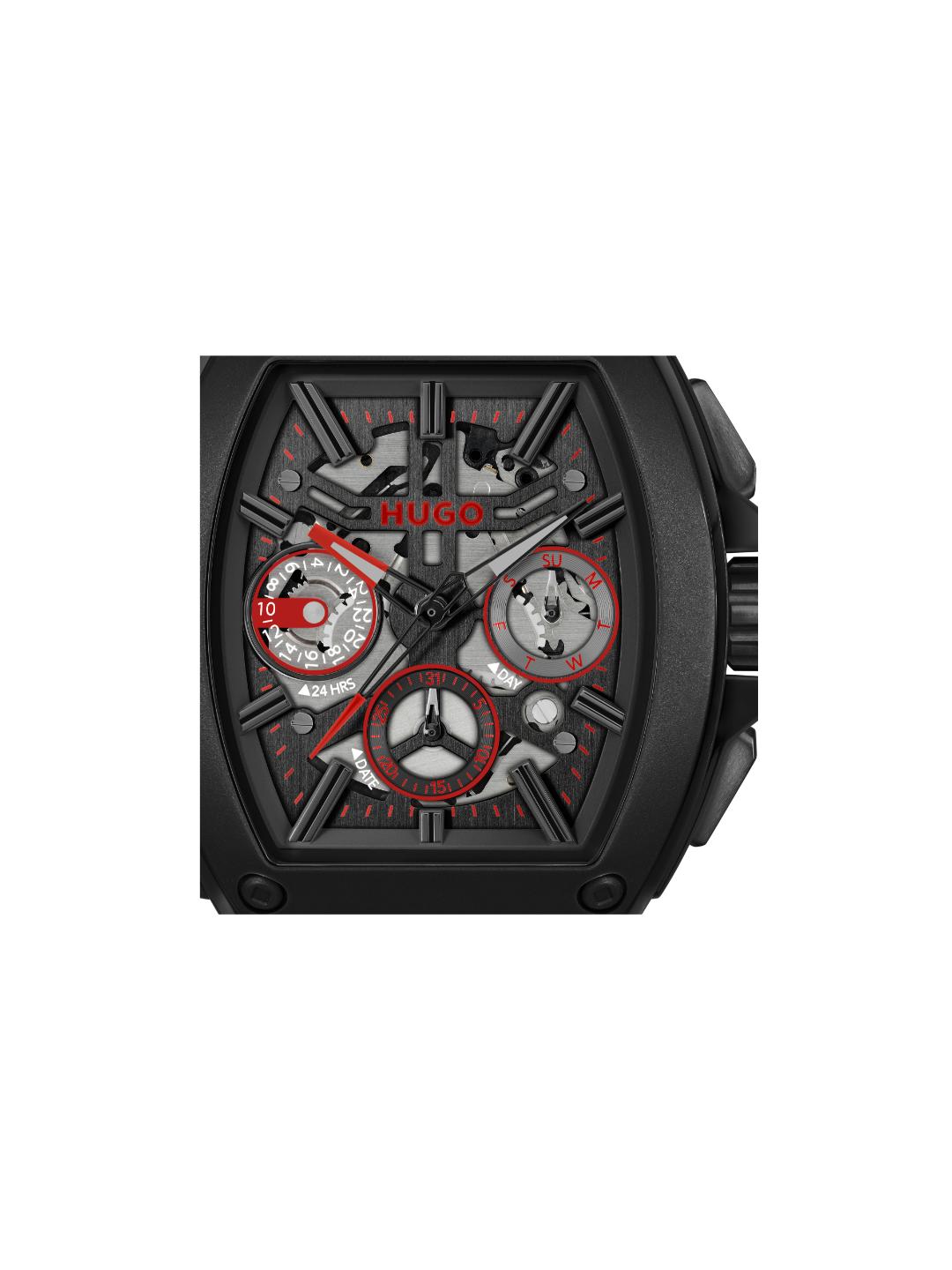 Hugo Hugo ID Skeleton Chrono Black 42.7 mm Dial Men Watch 1530446