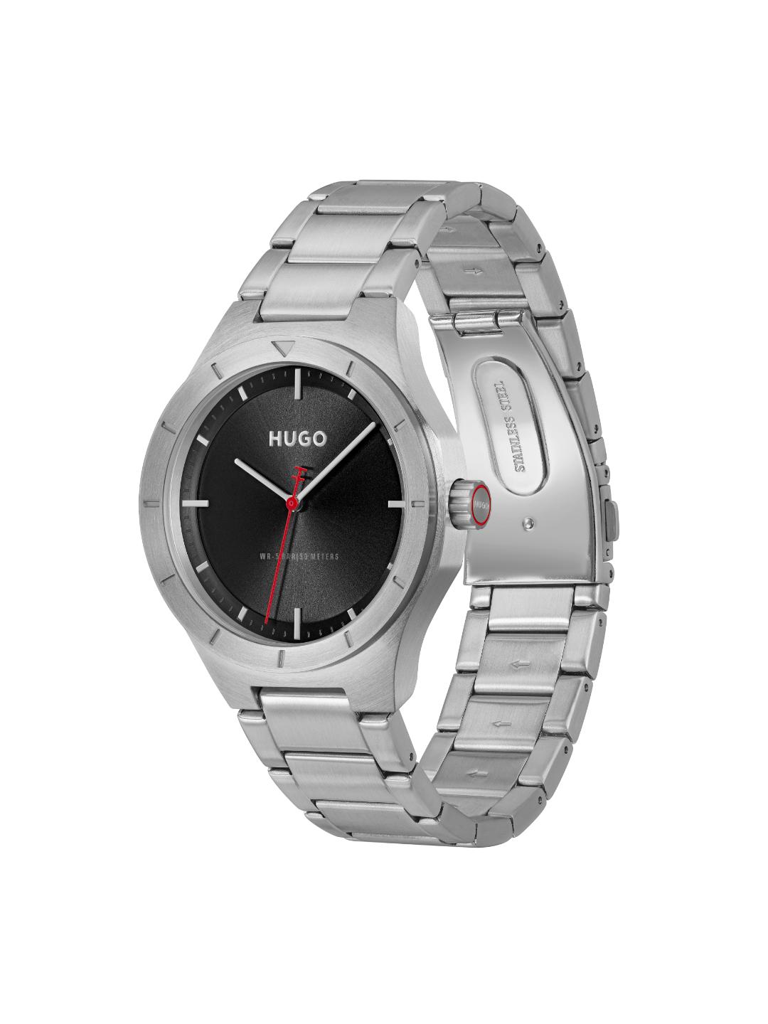 Hugo Lit Basic Black 42 mm Dial Men Analog Watch 1530447