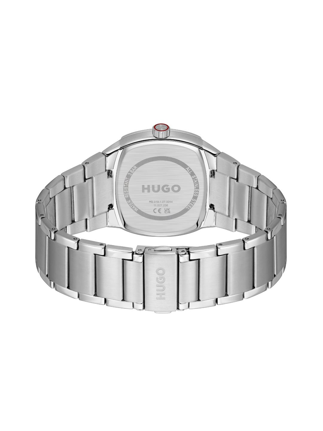 Hugo Telly Basic Silver White Tonneau 40 mm Dial Men Analog Watch 1530460