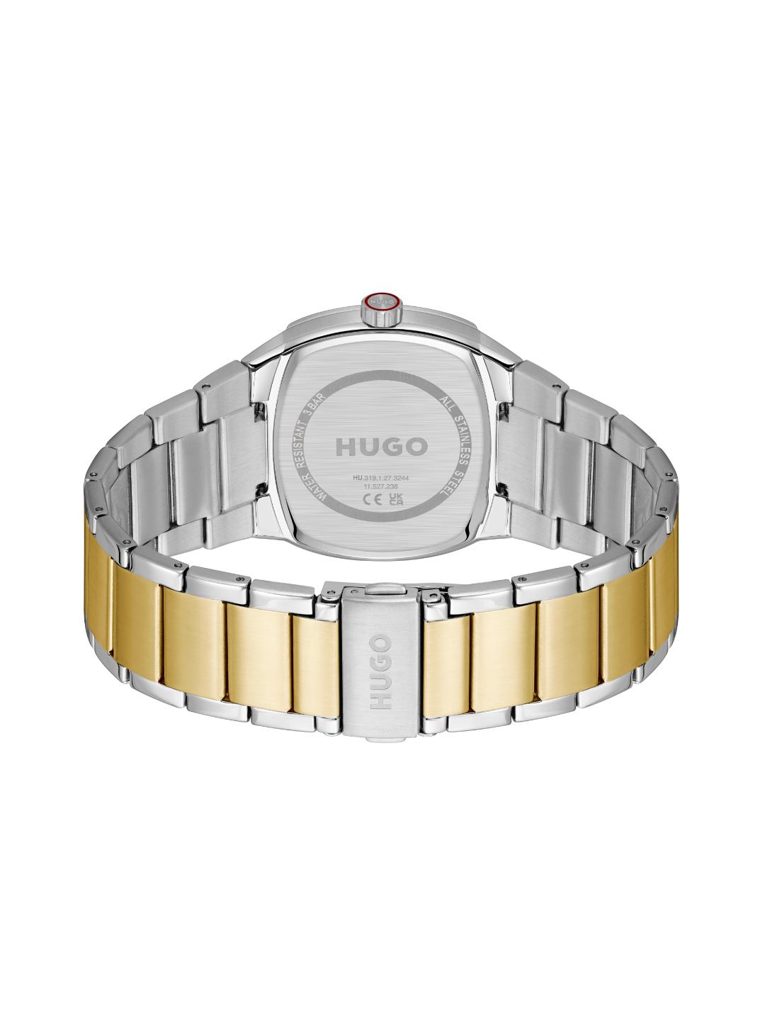 Hugo Telly Basic Silver White Tonneau 40 mm Dial Men Analog Watch 1530461