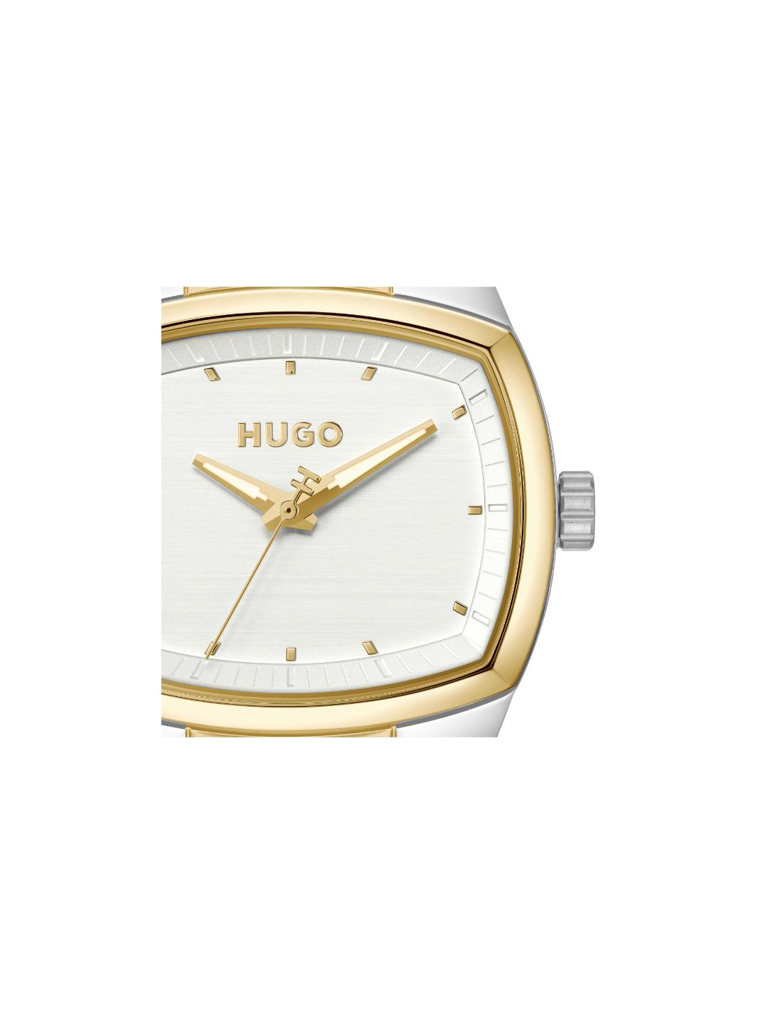 Hugo Telly Basic Silver White Tonneau 40 mm Dial Men Analog Watch 1530461