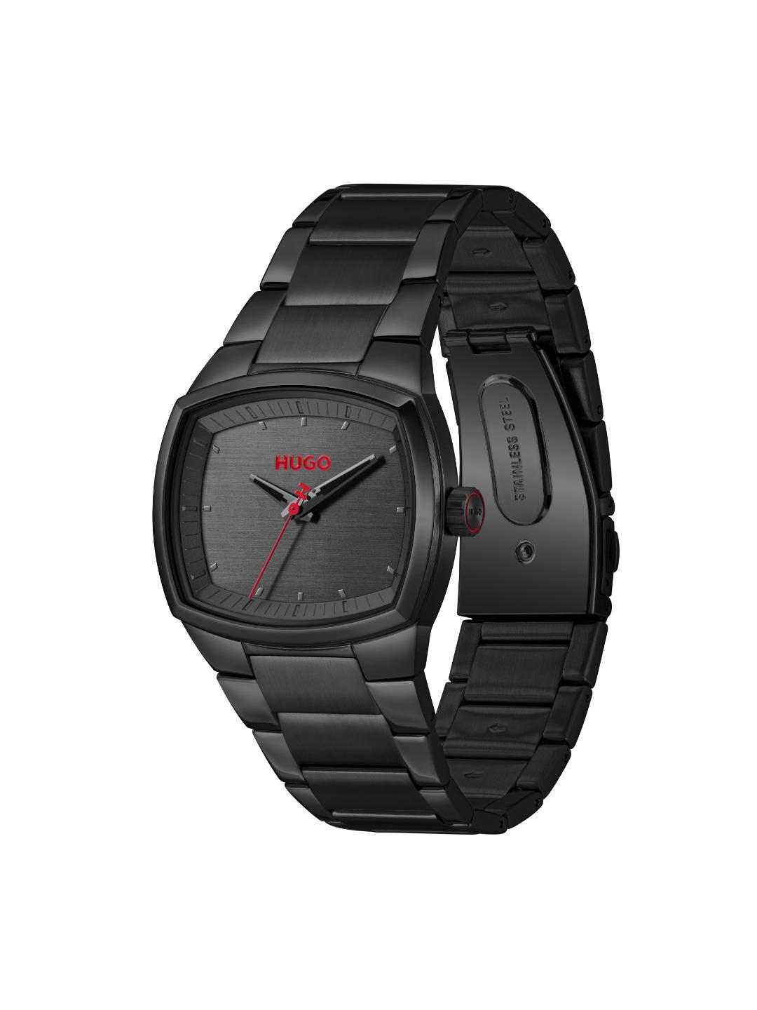 Hugo Telly Basic Black Tonneau 40 mm Dial Men Analog Watch 1530462