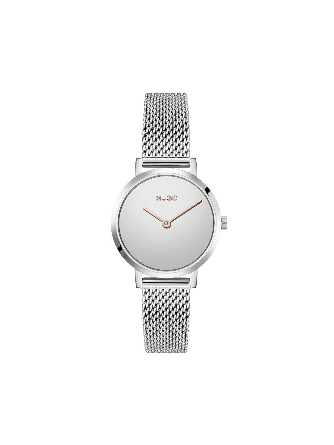 Hugo Cherish Basic Slim Silver 28 mm Dial Women Analog Watch 1540084