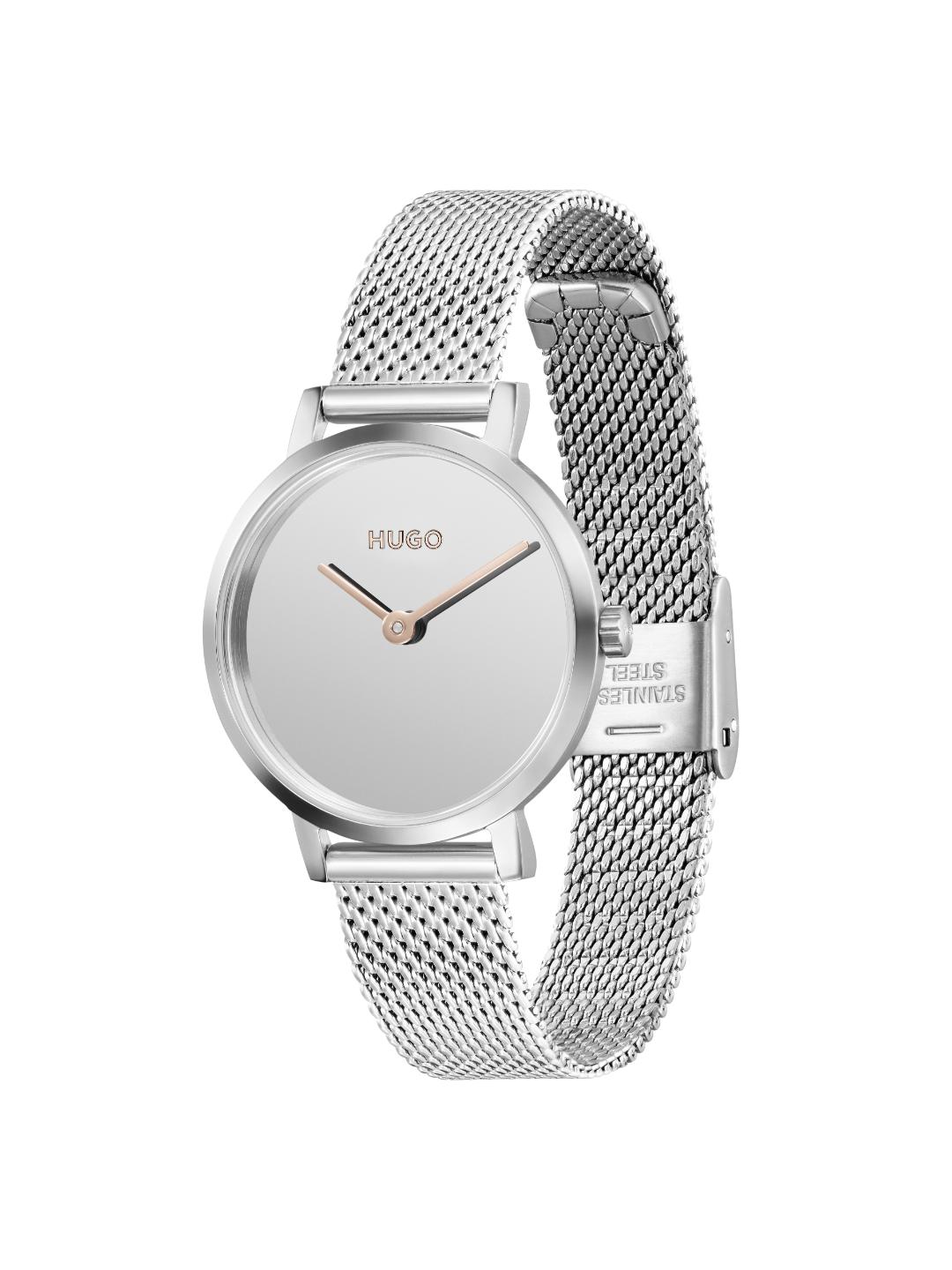 Hugo Cherish Basic Slim Silver 28 mm Dial Women Analog Watch 1540084
