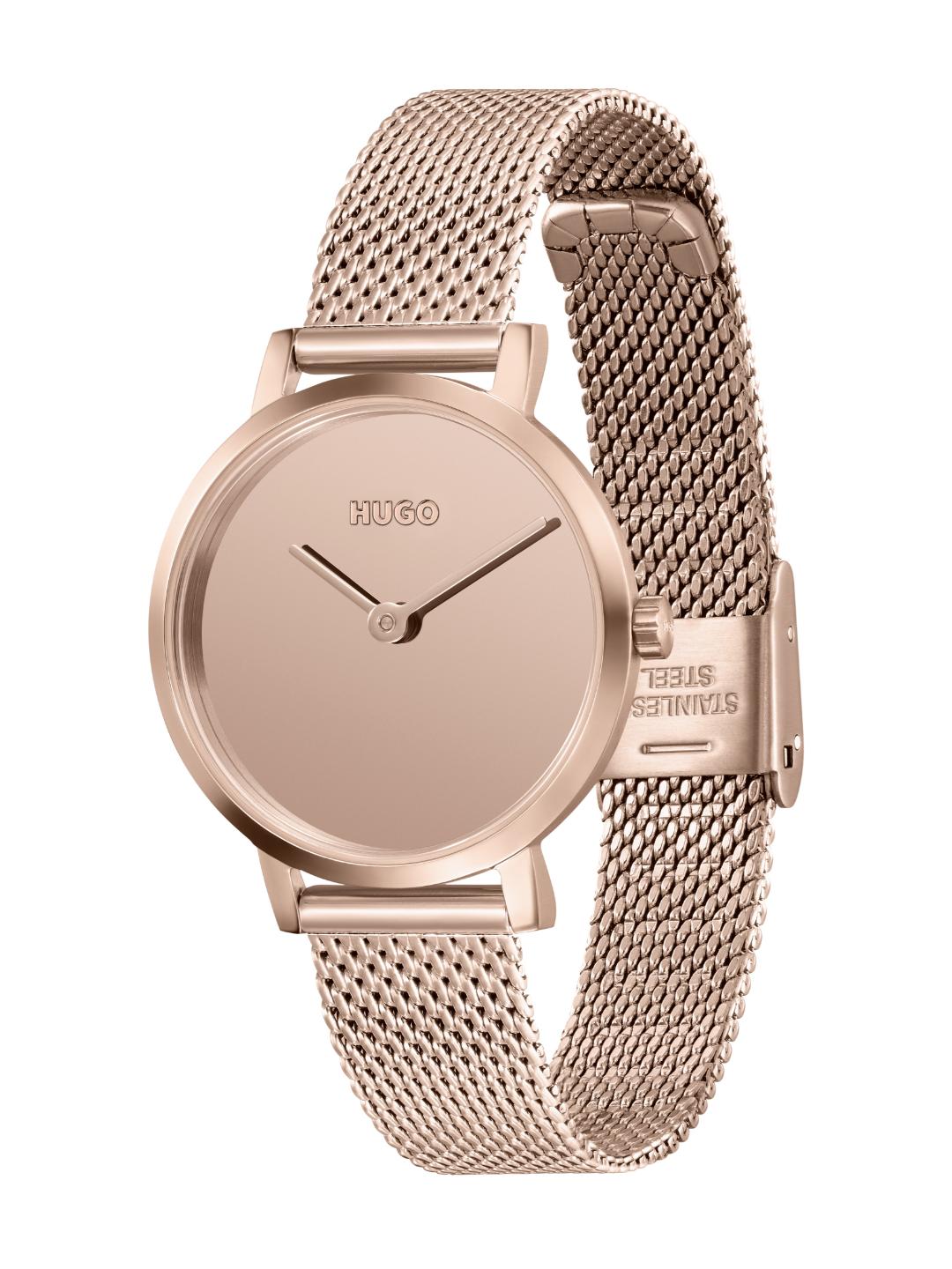Hugo Cherish Basic Slim Carnation Gold 28 mm Dial Women Analog Watch 1540085