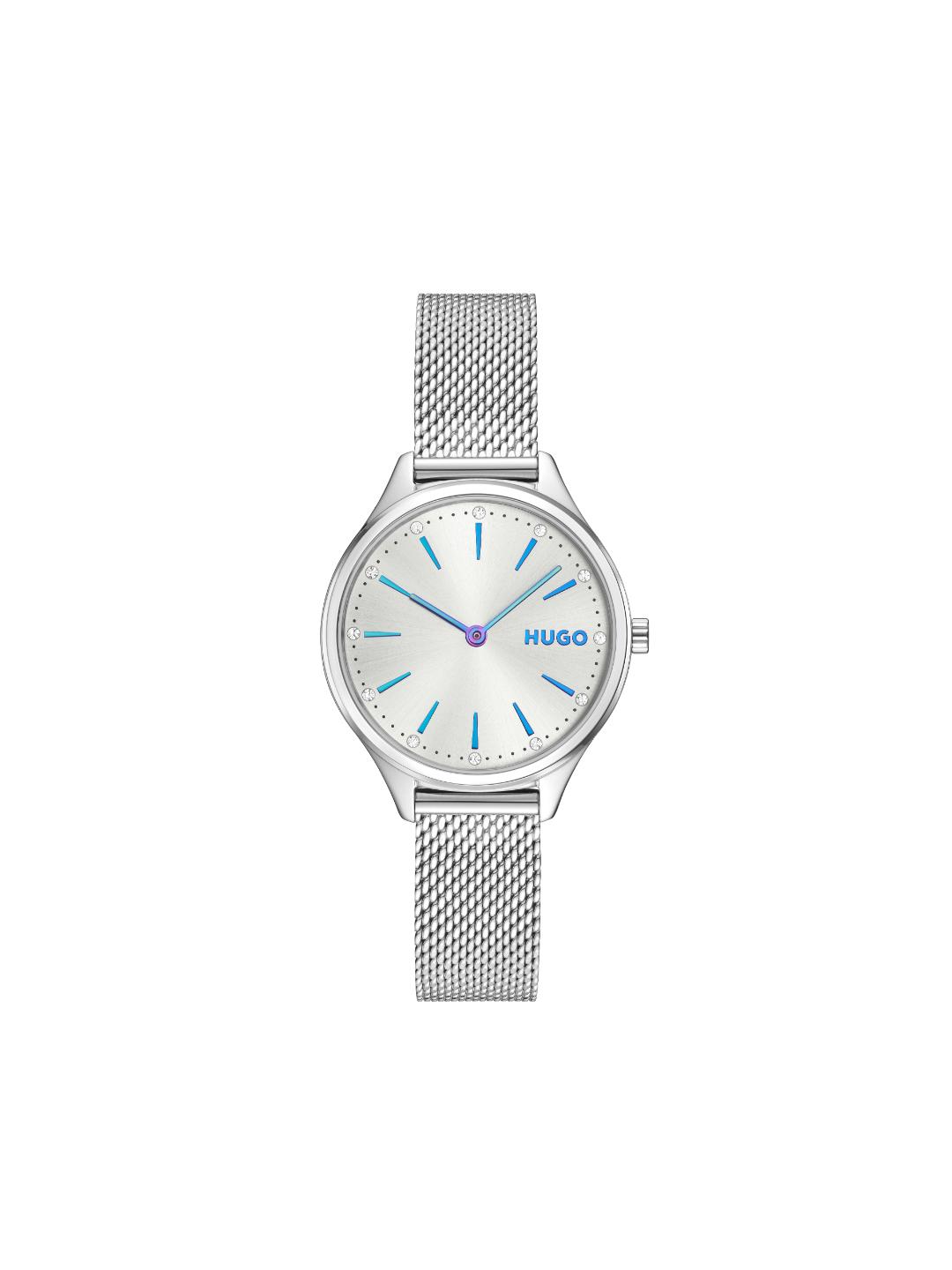 Hugo Glossy Basic Silver White 30 mm Dial Women Analog Watch 1540187