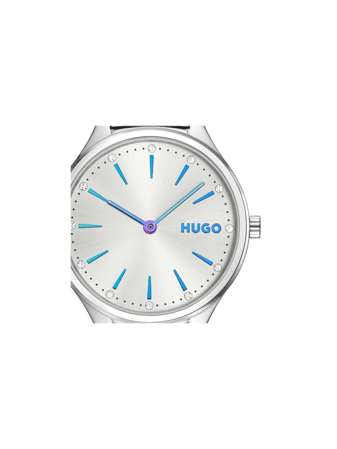 Hugo Glossy Basic Silver White 30 mm Dial Women Analog Watch 1540187