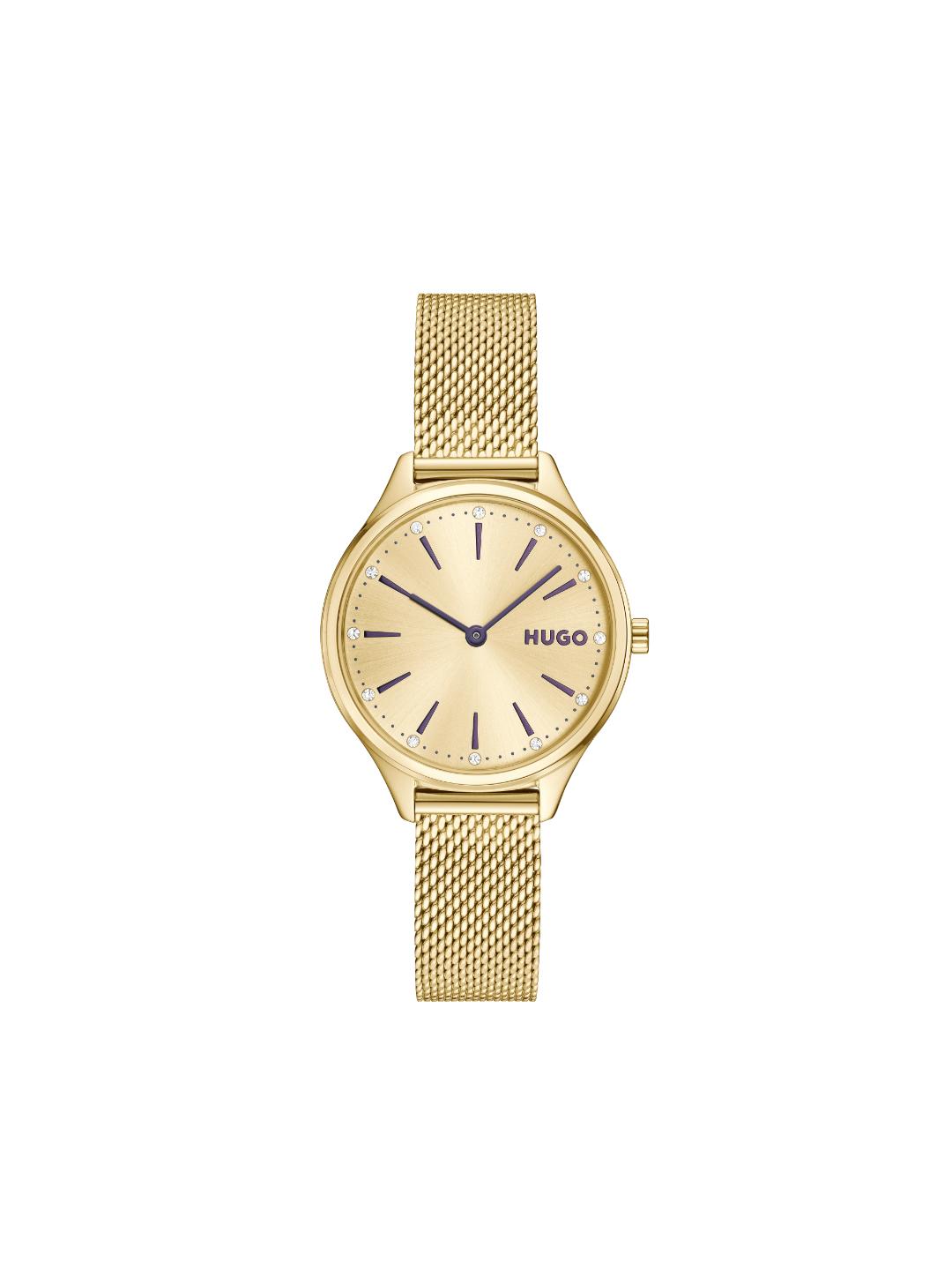 Hugo Glossy Basic Gold 30 mm Dial Women Analog Watch 1540188
