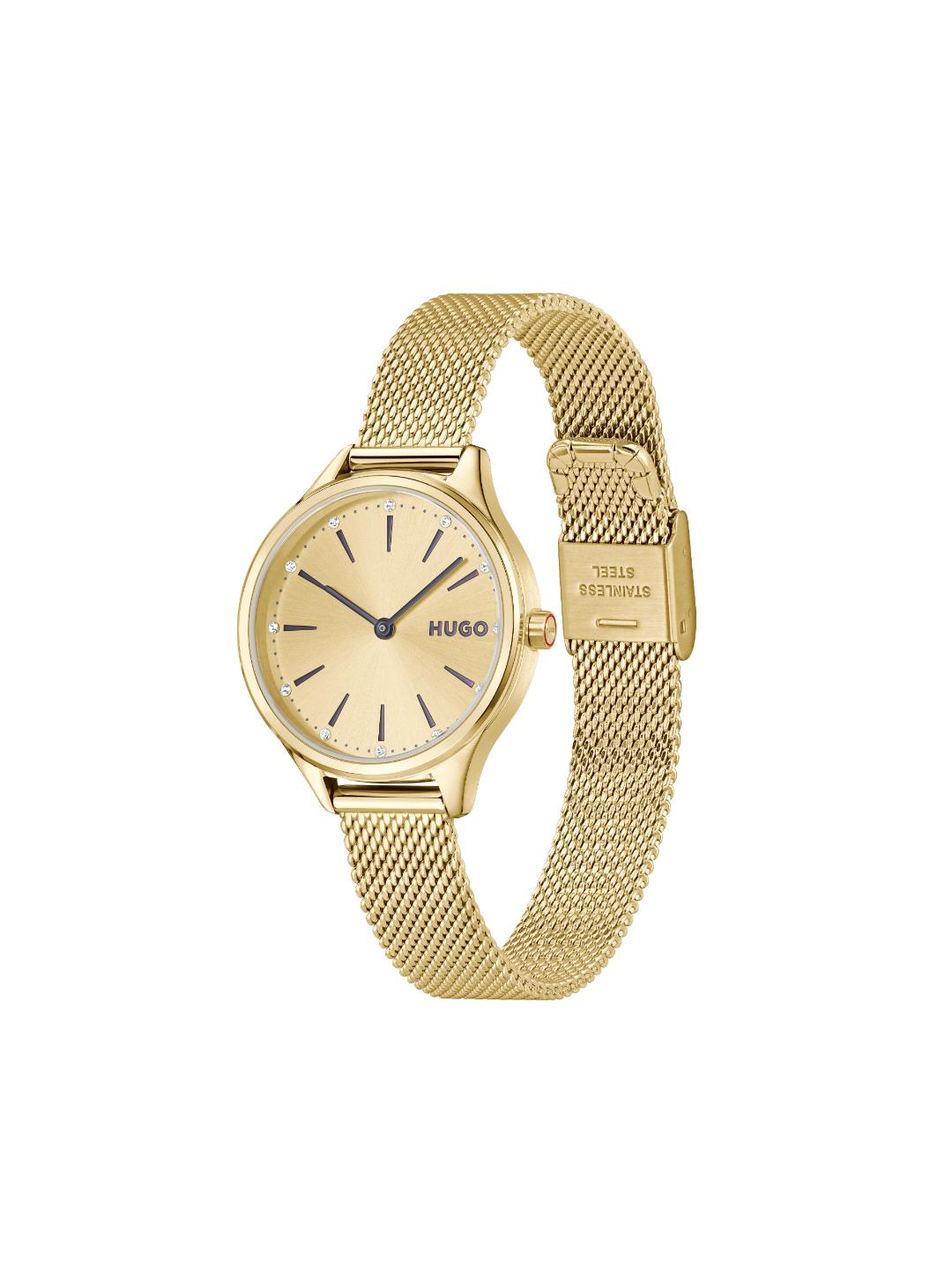 Hugo Glossy Basic Gold 30 mm Dial Women Analog Watch 1540188