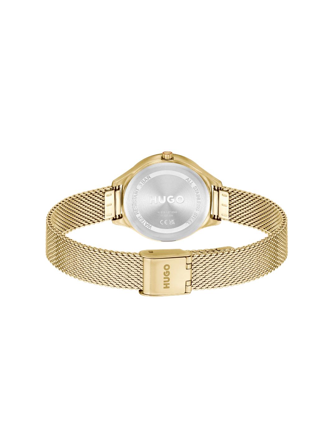 Hugo Glossy Basic Gold 30 mm Dial Women Analog Watch 1540188