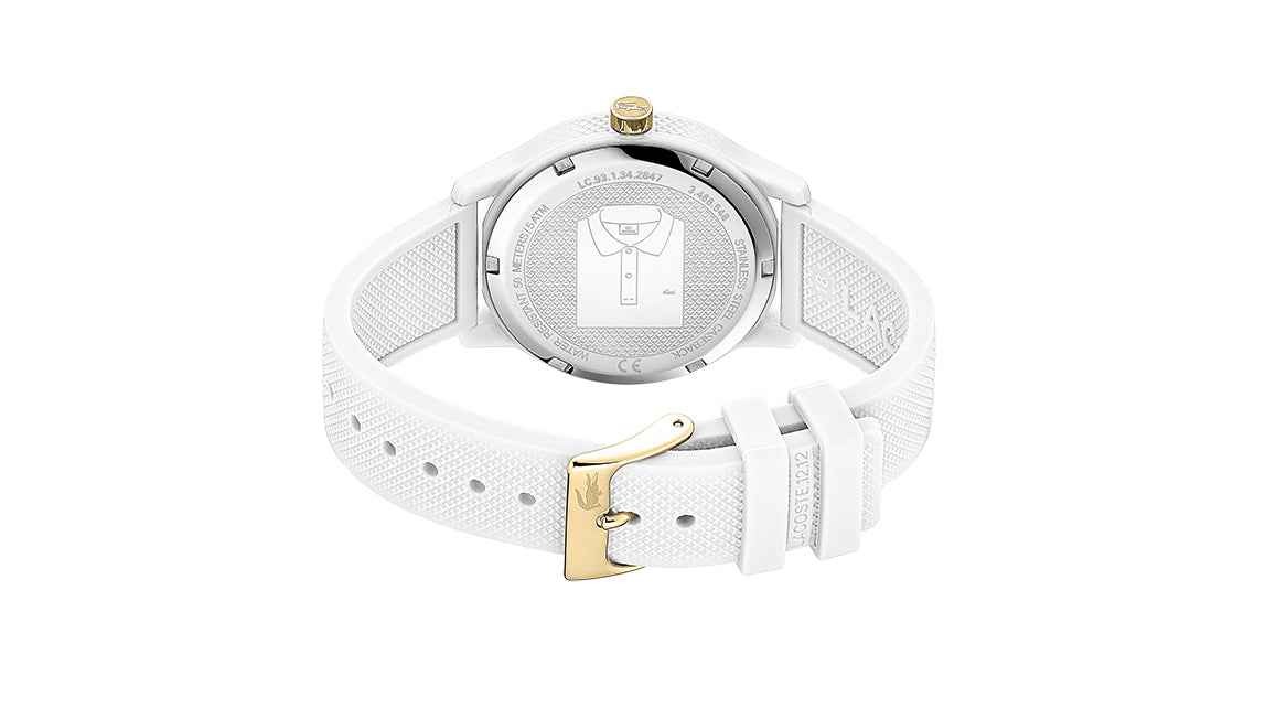 Lacoste L.12.12 LADIES 36 mm White Dial Women Watch 2001063