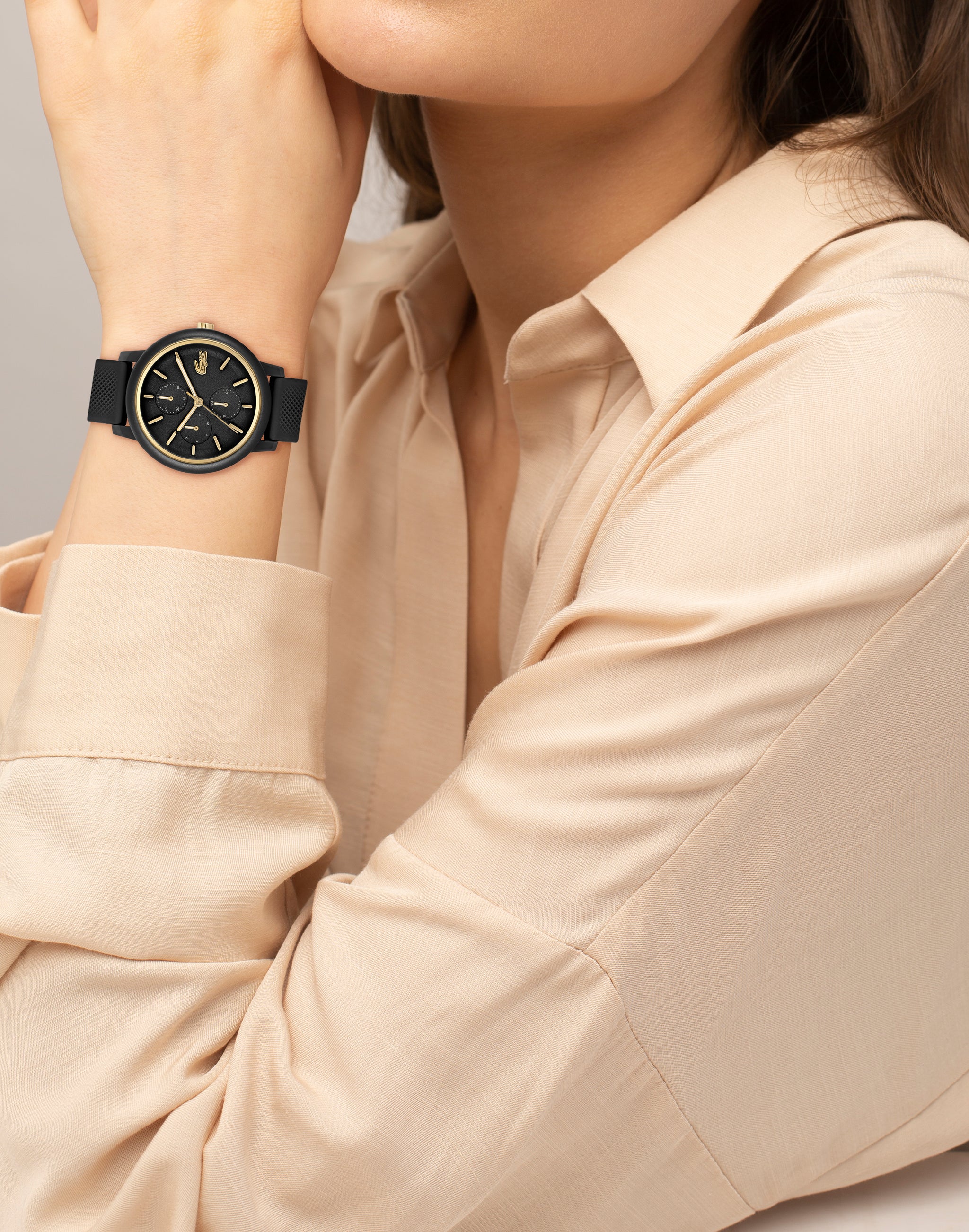 Lacoste L.12.12 38 mm Black Dial Women Watch 2001327