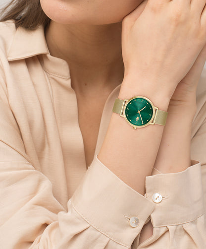 Lacoste CROCORIGIN 35 mm Green Dial Women Watch-  2001356