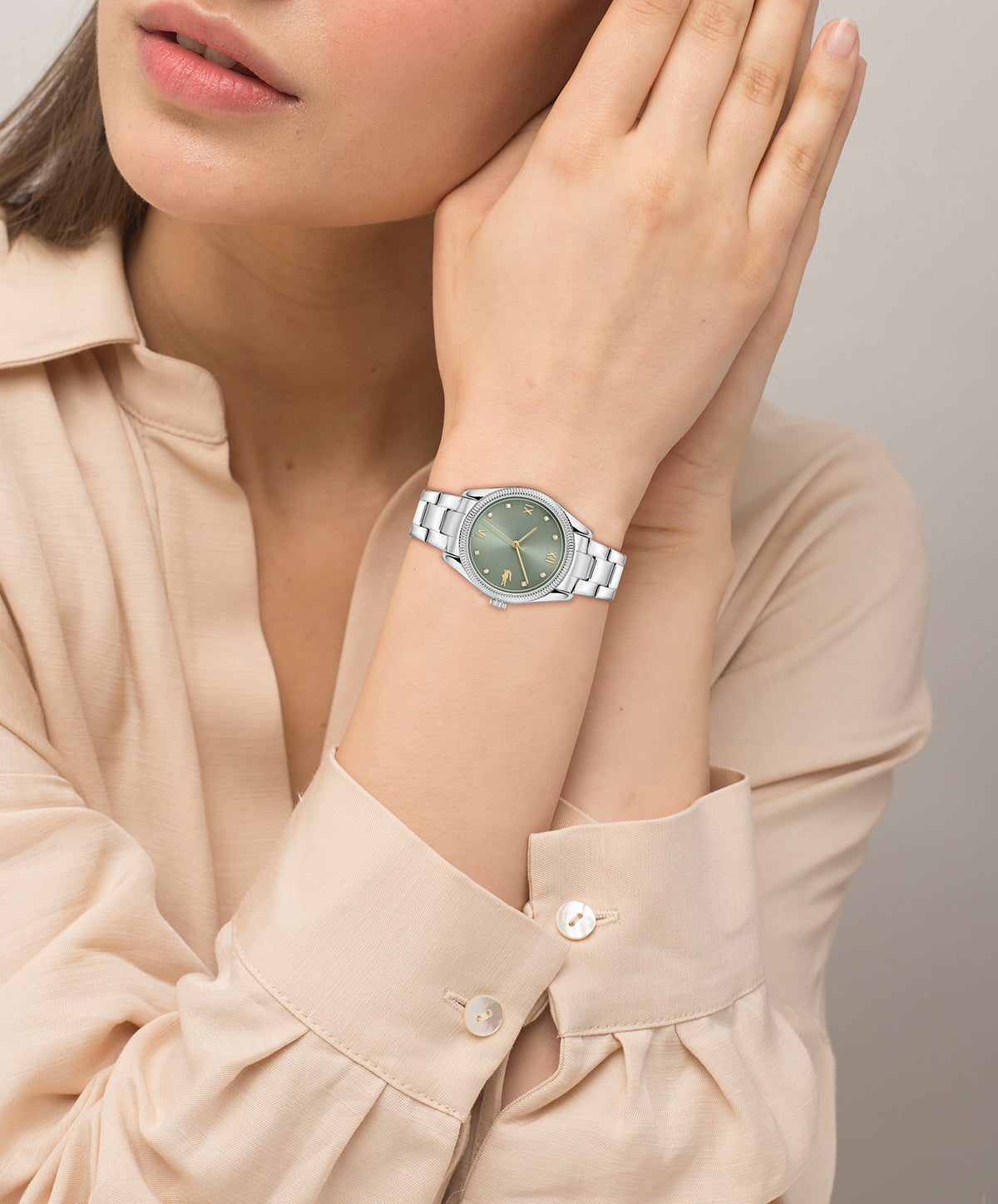 Lacoste PARISIENNE 30 mm Green Dial Women Watch 2001421