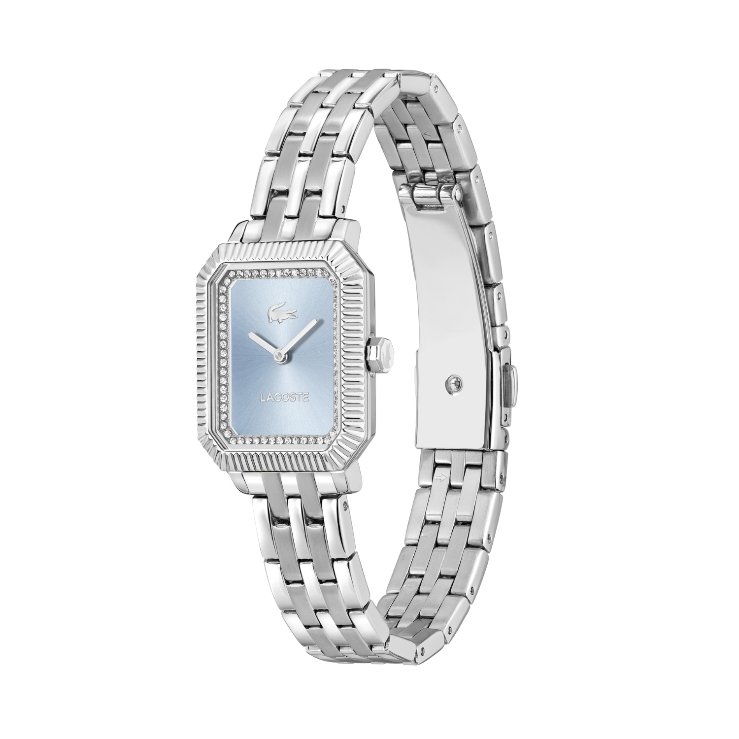 Lacoste Women 23 mm Quartz Analog Blue Dial Silver Stainless Steel Strap Watch 2001440