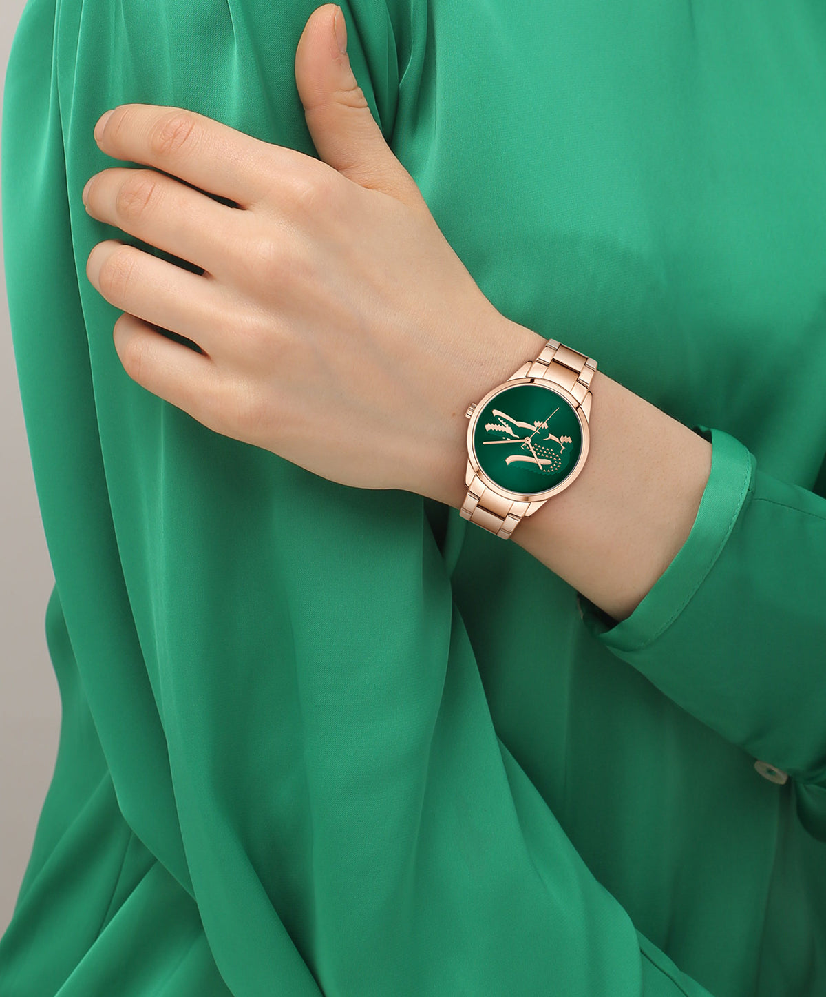 Lacoste LADYCROC 36 mm Green Dial Women Watch 2001444