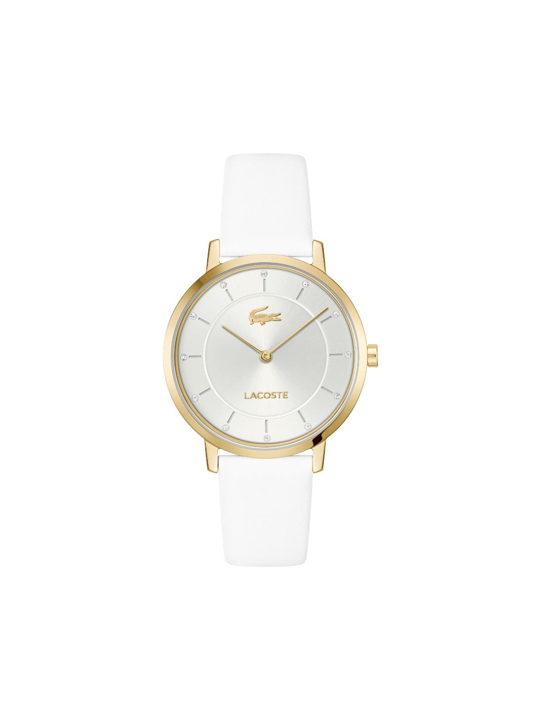 Lacoste Crocorigin Slim White 35 mm Dial Women Analog Watch 2001471