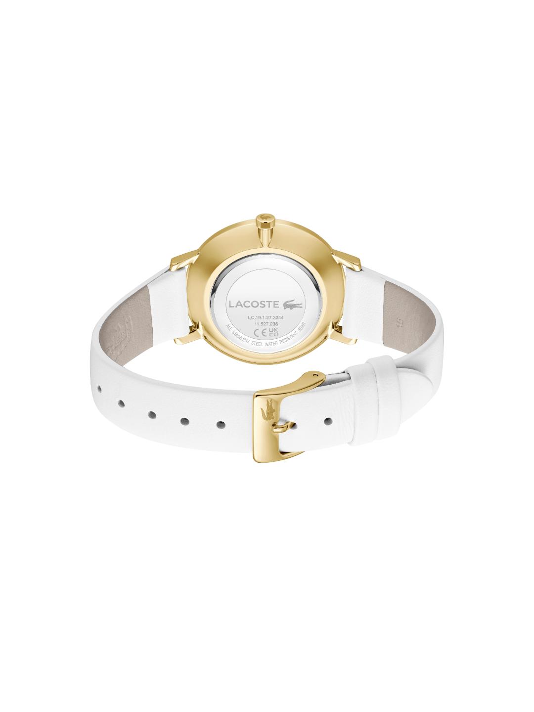 Lacoste Crocorigin Slim White 35 mm Dial Women Analog Watch 2001471