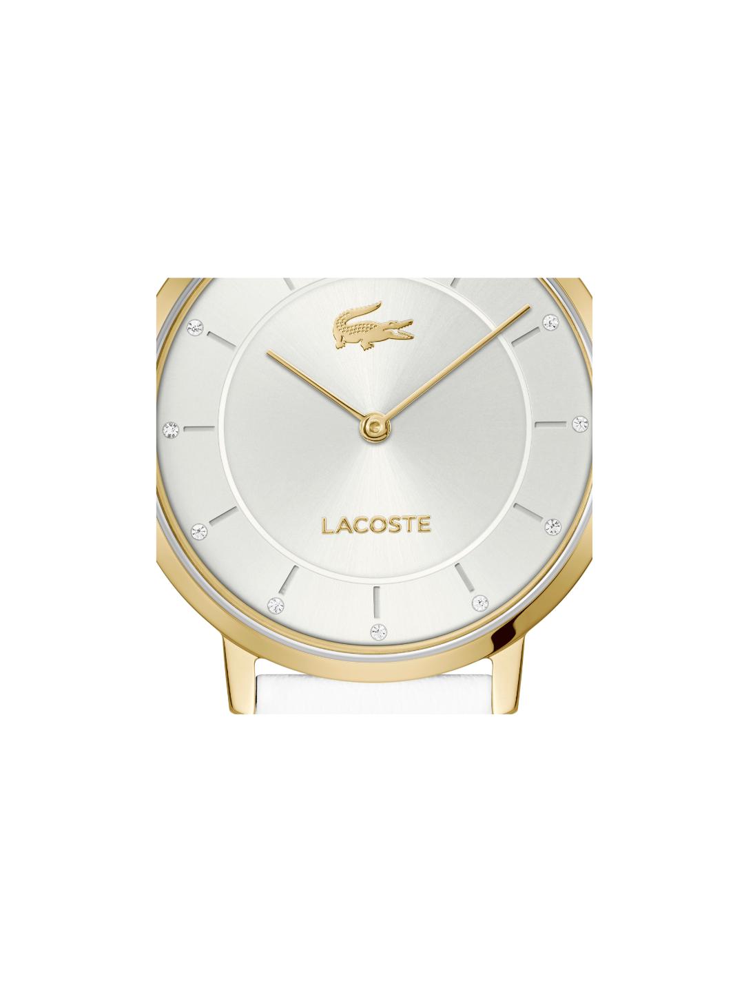 Lacoste Crocorigin Slim White 35 mm Dial Women Analog Watch 2001471