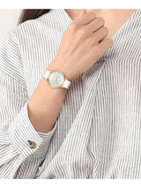 Lacoste Crocorigin Slim White 35 mm Dial Women Analog Watch 2001471