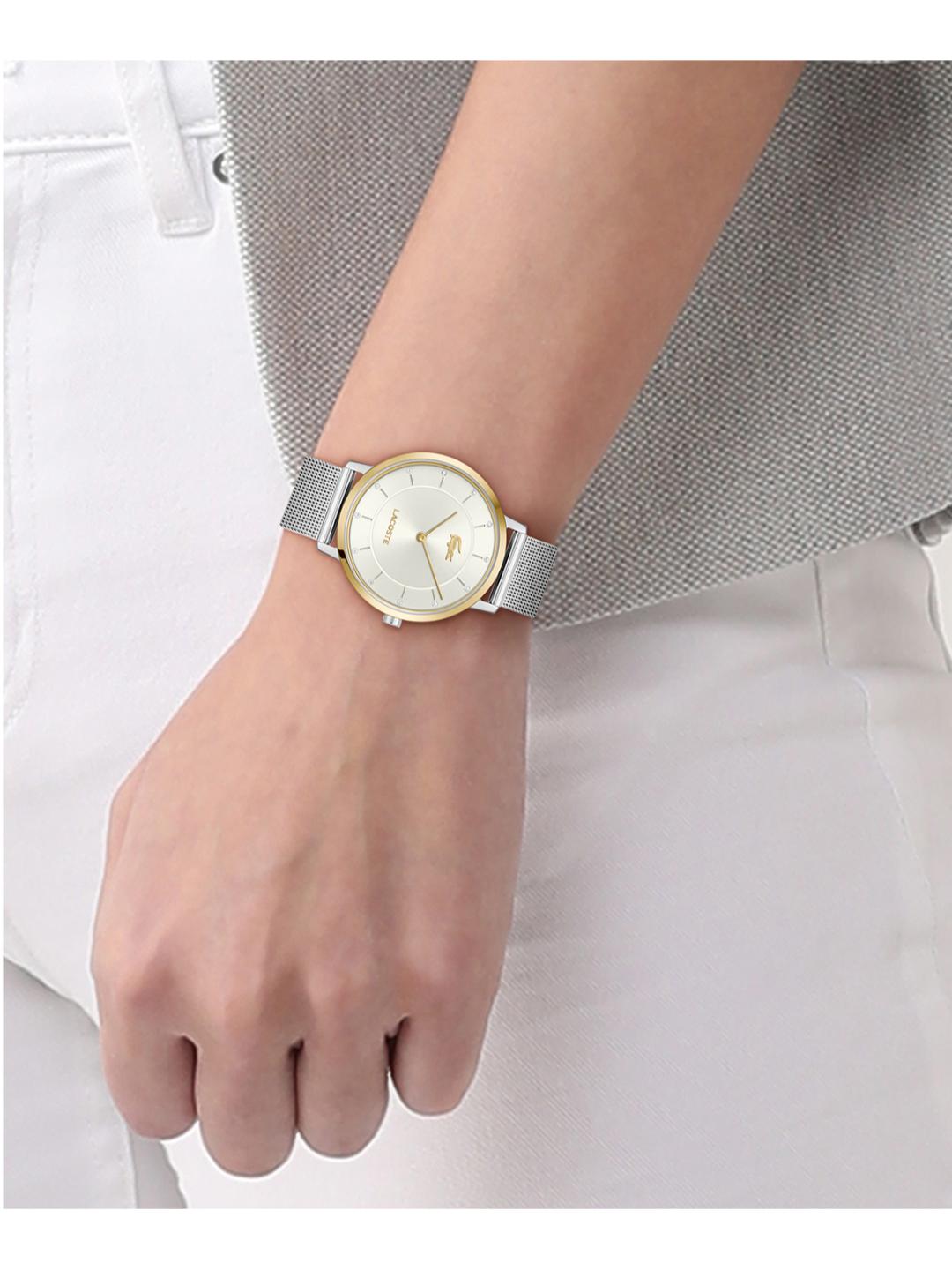 Lacoste Crocorigin Slim Silver 35 mm Dial Women Analog Watch 2001472