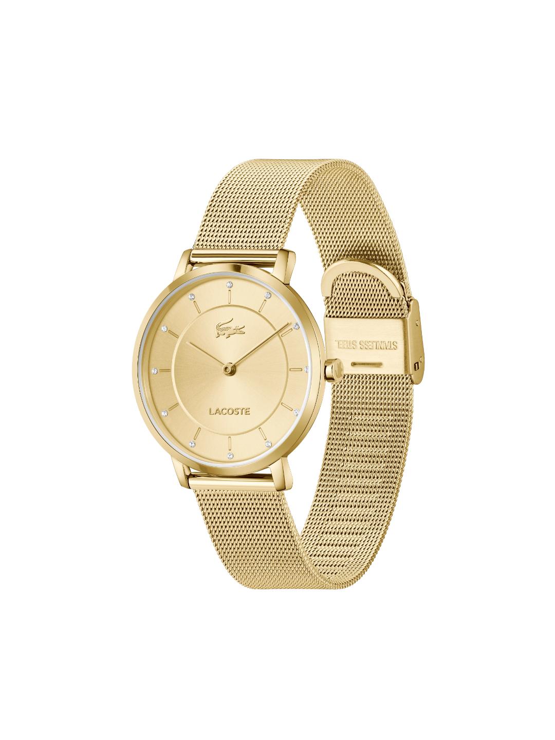 Lacoste Crocorigin Slim Gold 35 mm Dial Women Analog Watch 2001474