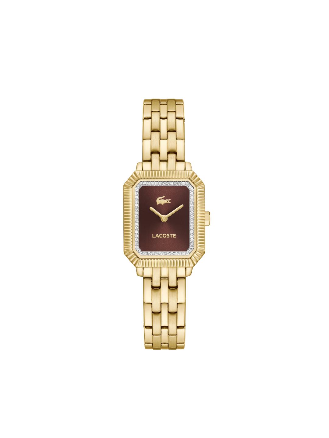 Lacoste Lacoste Parisienne Qtz Basic Chocolate Rectangle Dial Women's Watch - 2001517