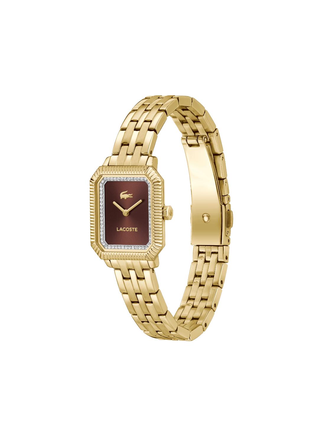 Lacoste Lacoste Parisienne Qtz Basic Chocolate Rectangle Dial Women's Watch - 2001517