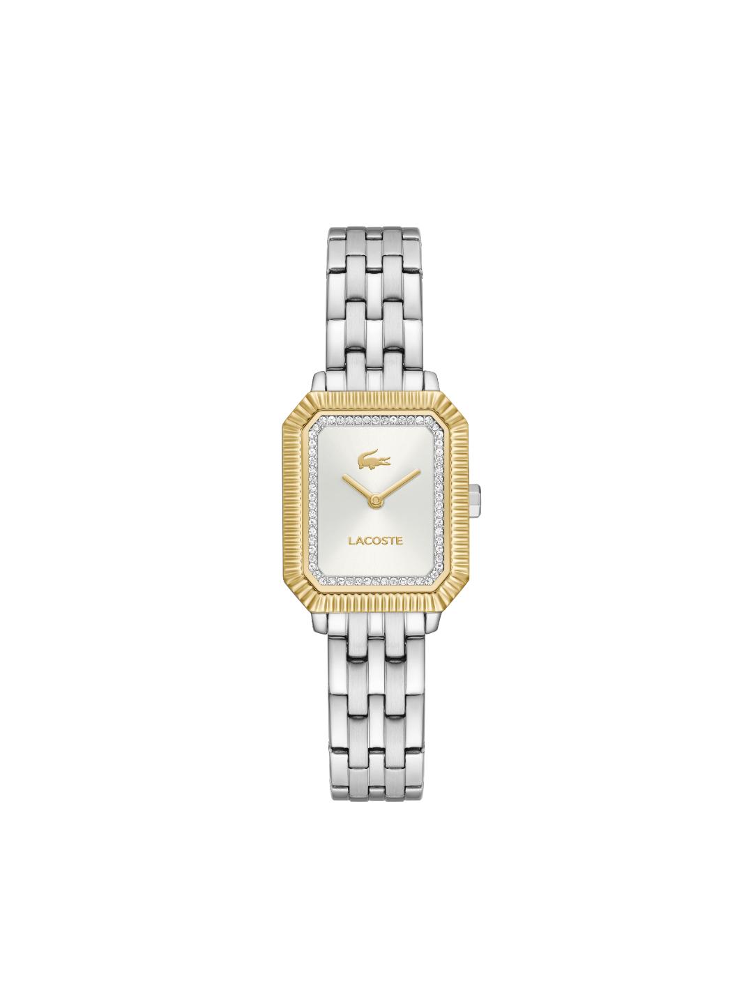 Lacoste Lacoste Parisienne Qtz Basic Silver White Rectangle Dial Women's Watch - 2001518