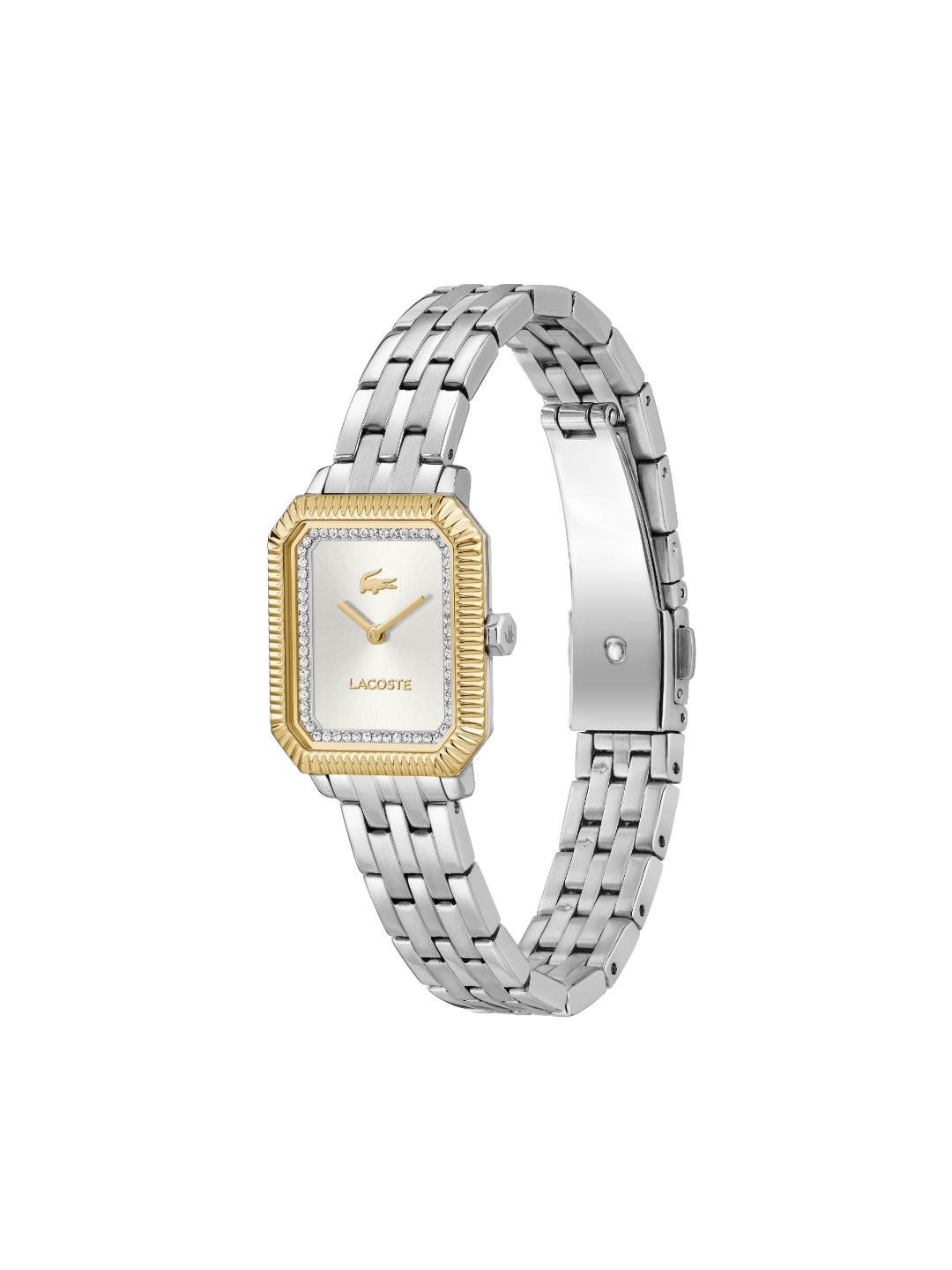 Lacoste Lacoste Parisienne Qtz Basic Silver White Rectangle Dial Women's Watch - 2001518