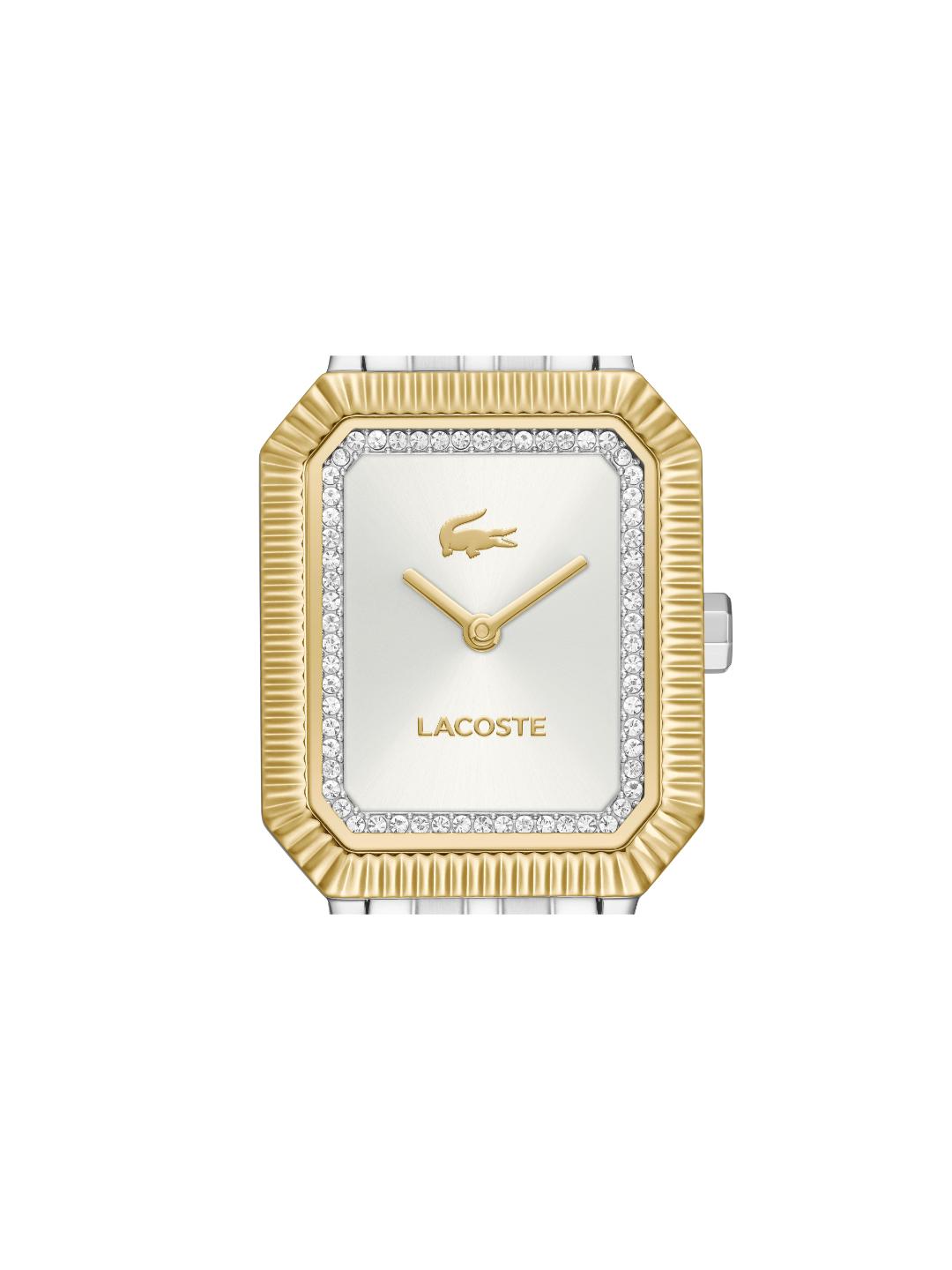 Lacoste Lacoste Parisienne Qtz Basic Silver White Rectangle Dial Women's Watch - 2001518