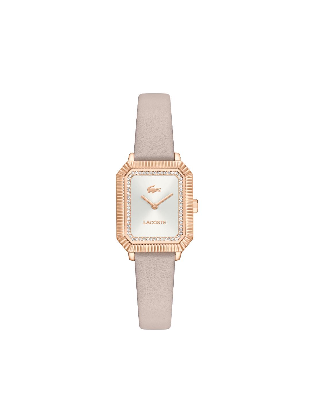 Lacoste Lacoste Parisienne Qtz Basic Silver White Rectangle Dial Women's Watch 2001520