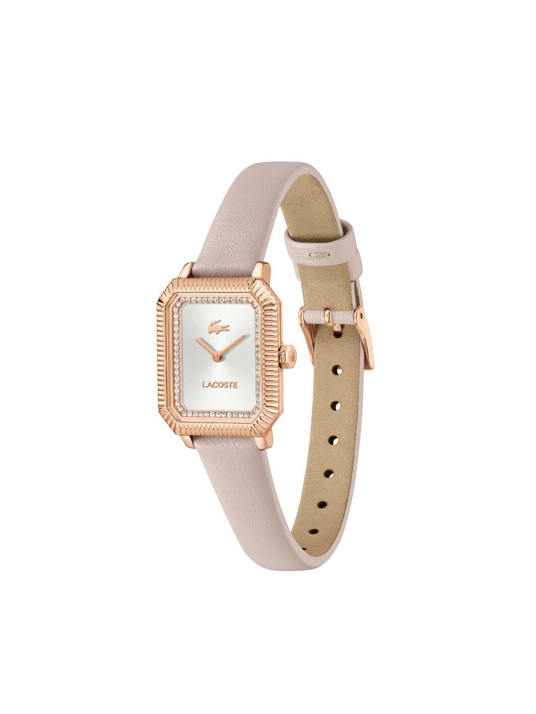 Lacoste Lacoste Parisienne Qtz Basic Silver White Rectangle Dial Women's Watch 2001520
