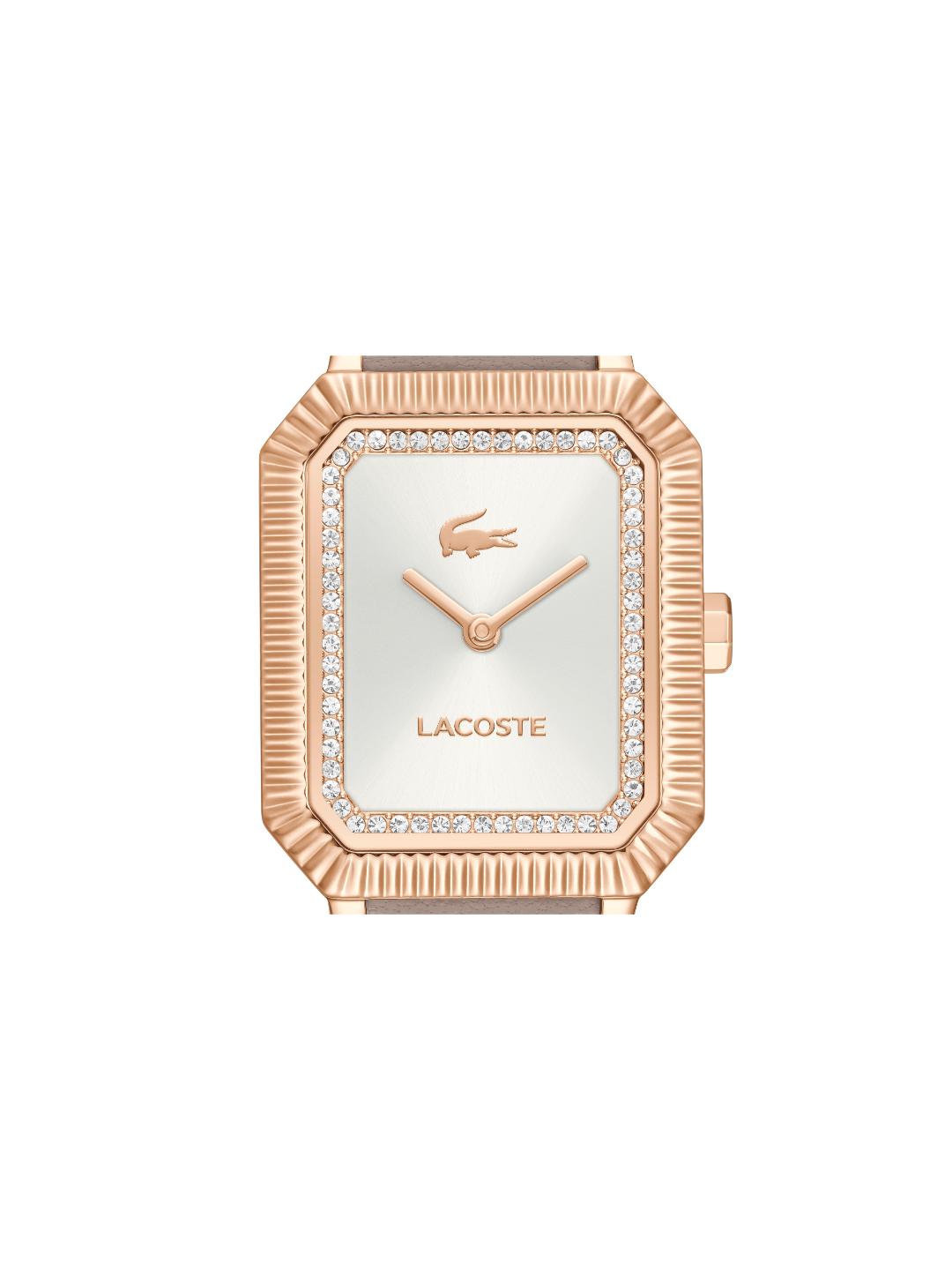 Lacoste Lacoste Parisienne Qtz Basic Silver White Rectangle Dial Women's Watch 2001520