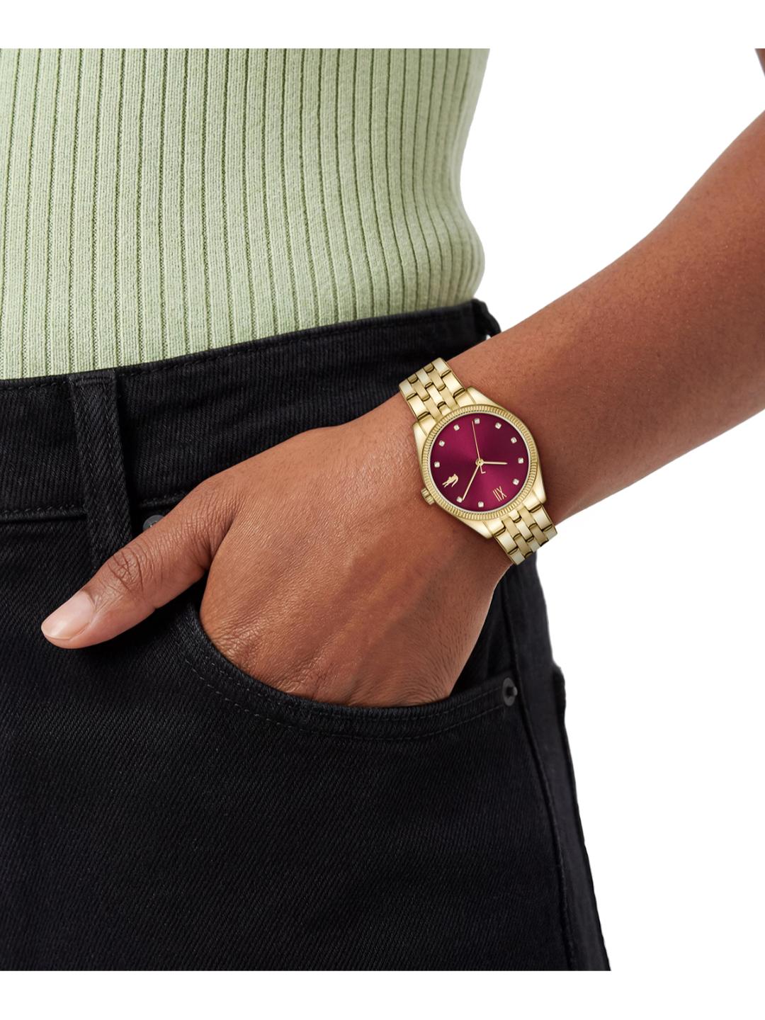 Lacoste Lacoste Parisienne Qtz Basic Burgundy Round Dial Women's Watch 2001522