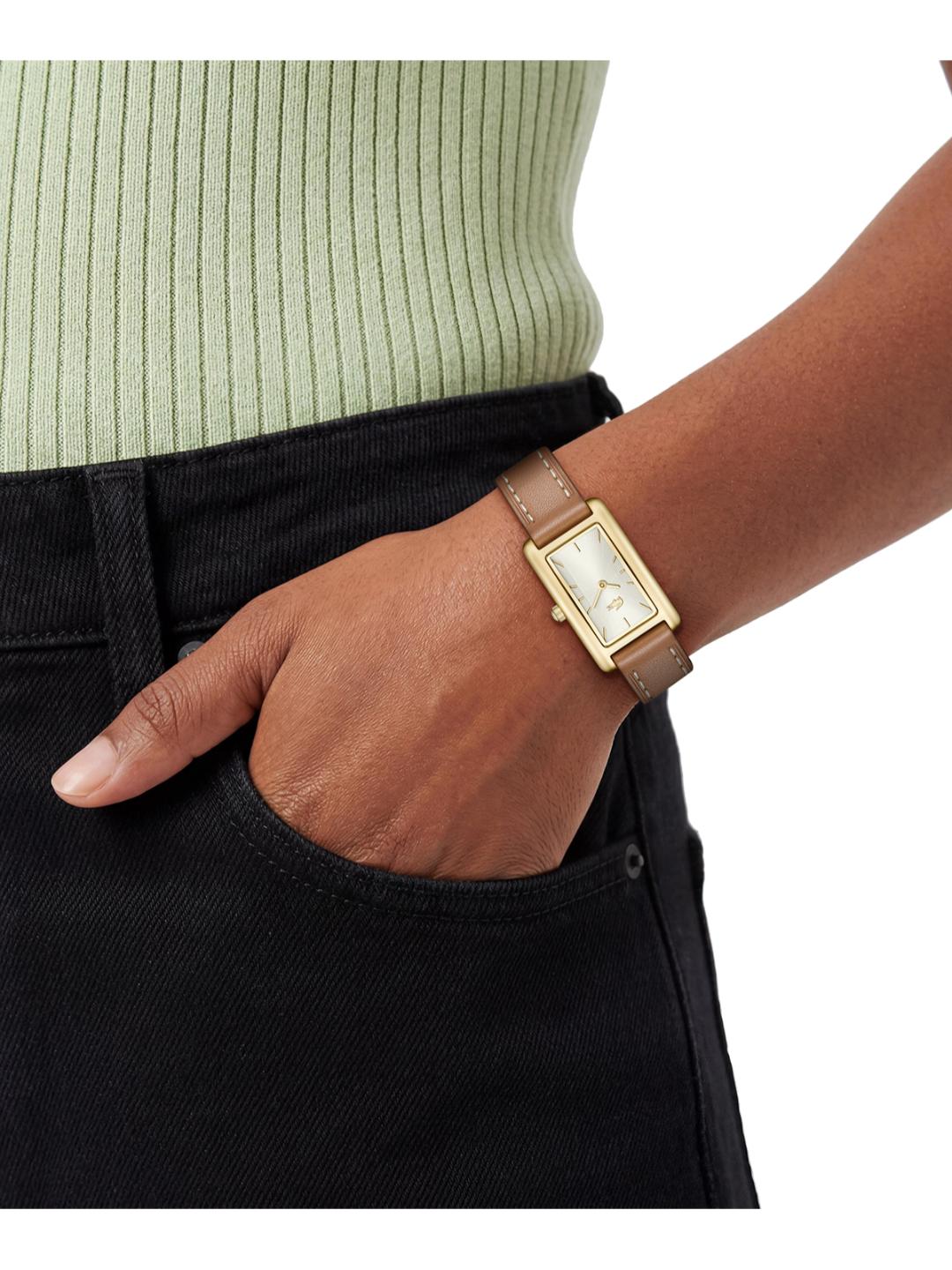 Lacoste Croisette Qtz Basic Silver White Rectangle Dial Women's Watch - 2001523
