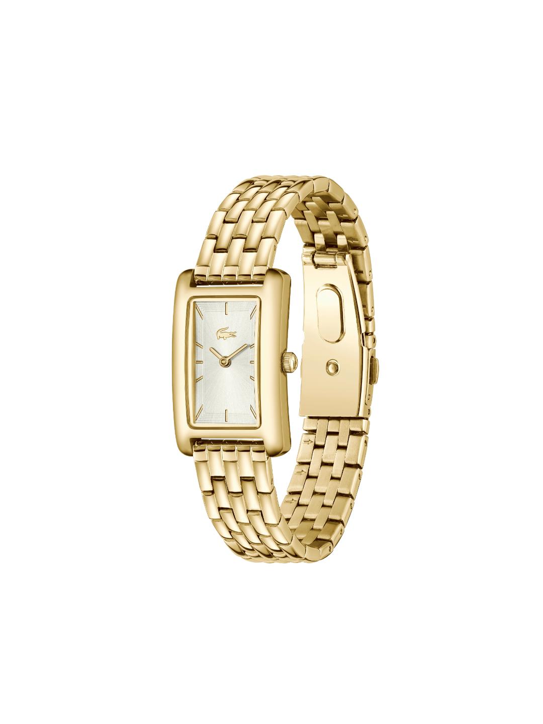 Lacoste Croisette Qtz Basic Silver White Rectangle Dial Women's Watch - 2001526