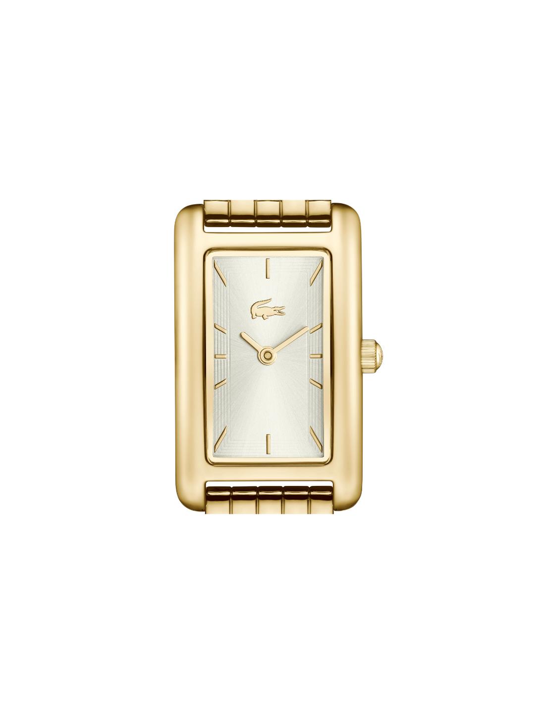 Lacoste Croisette Qtz Basic Silver White Rectangle Dial Women's Watch - 2001526