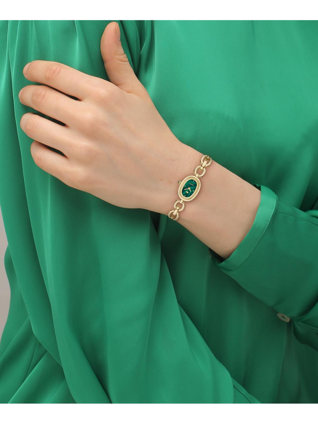 Lacoste Lacoste Parisienne Qtz Basic Mini Green Oval Dial Women's Watch - 2001539