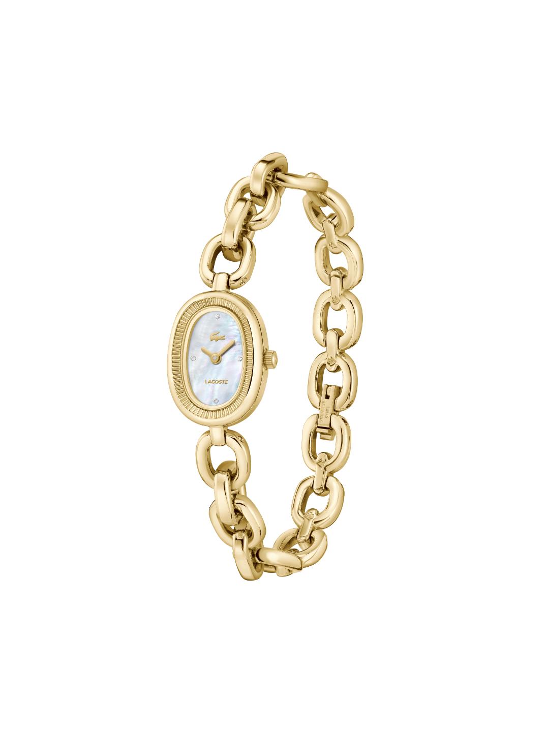Lacoste Lacoste Parisienne Qtz Basic Mini White Mother Of Pearl Oval Dial Women's Watch - 2001540