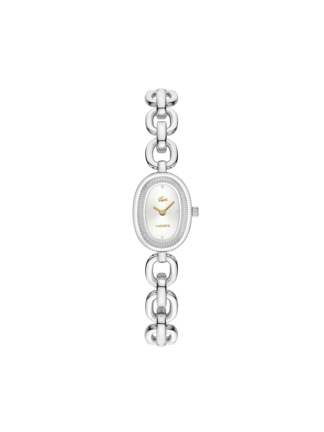 Lacoste Lacoste Parisienne Qtz Basic Mini Silver White Oval Dial Women's Watch - 2001541