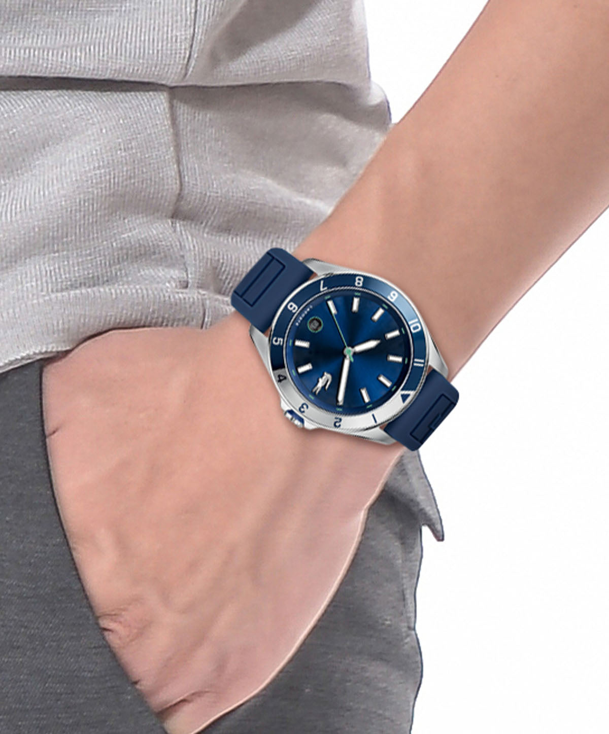 Lacoste TIEBREAKER 43 mm Blue Dial Men Watch 2011125